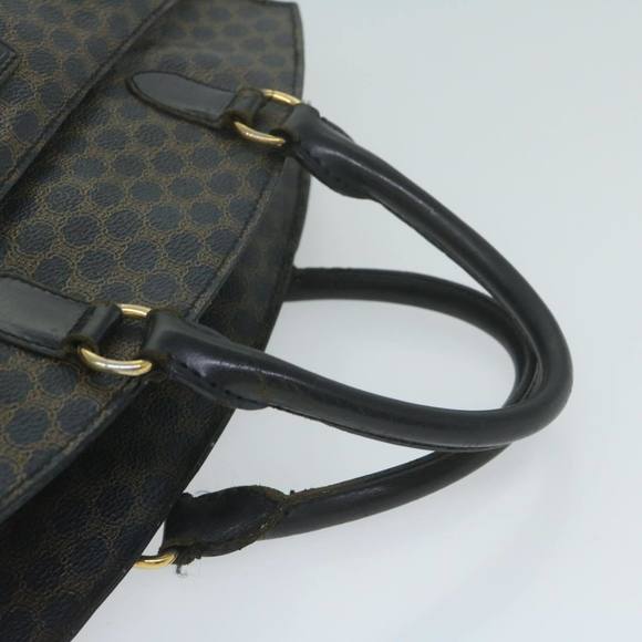 CELINE Macadam Canvas Hand Bag PVC Brown Black Auth 64827 - Picture 8 of 16